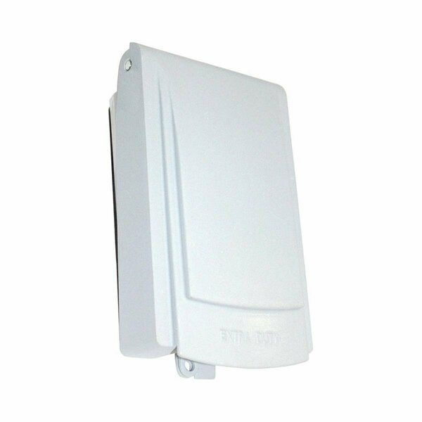 Acoustic Slimline Rectangle Plastic 1 Gang In-Use Cover for Protection From Weather  White AC2738452